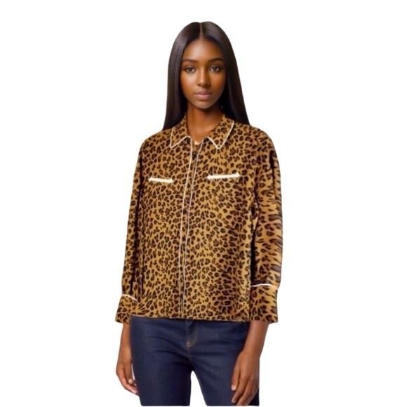 HIGHLINE Collective Leopard Cheetah Print Blouse - Picture 3 of 9